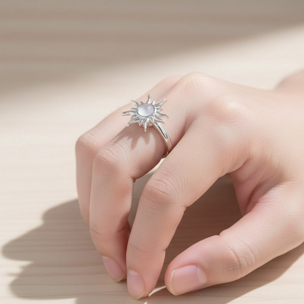heart spinner anxiety ring