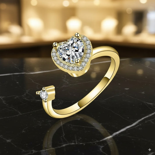 heart spinner anxiety ring
