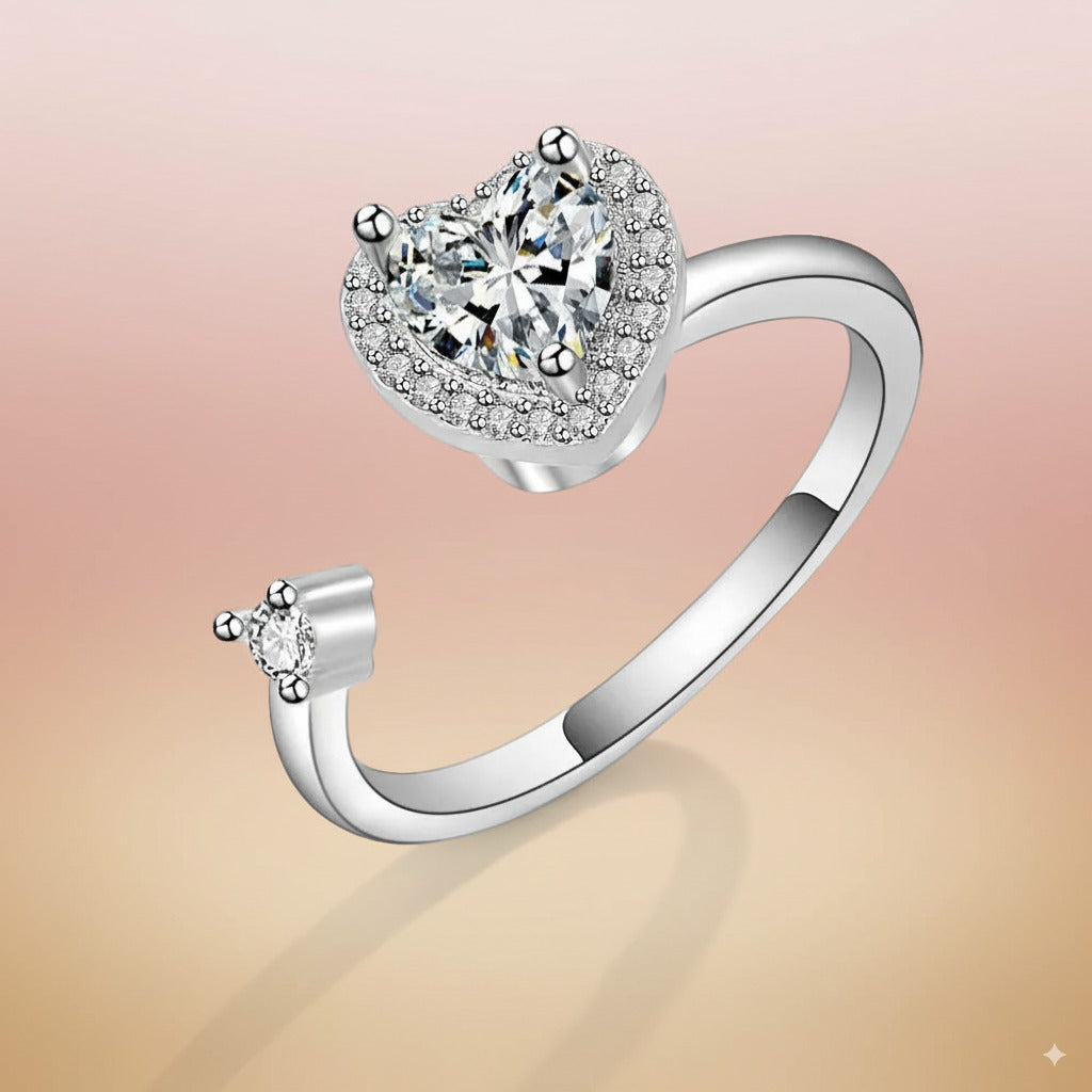 heart spinner anxiety ring