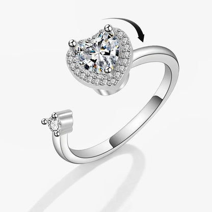 heart spinner anxiety ring